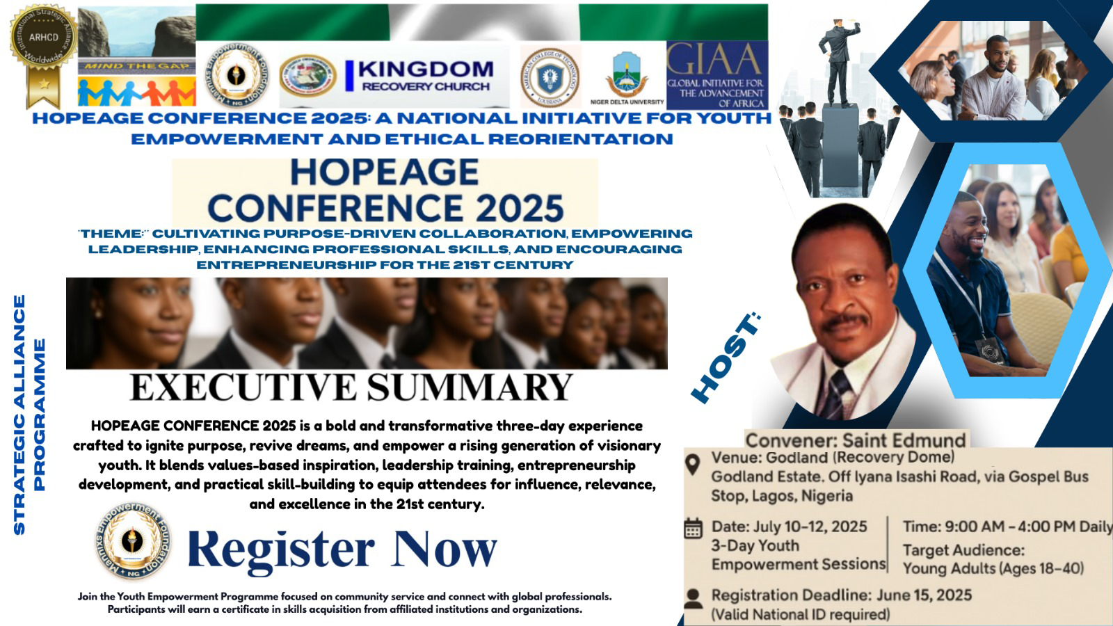 Hopeage conference convener Saint Edmund